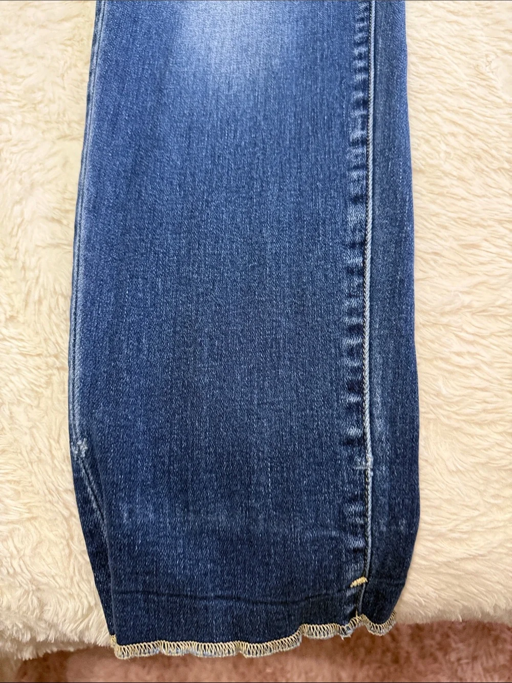 KanCan Women's Dark Blue Boyfriend Jeans with Button-Fly